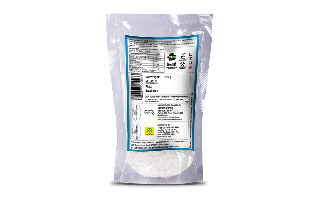 Lunn Desert Salt Winter Harvest   Pouch  100 grams